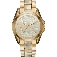 Relógio Michael Kors Mk6487 Gold Cravejado Feminino Cor da correia Dourado