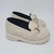 Mocassim Off White Fosco Fivela infantil Feminino