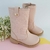 BOTA NUDE CANO ALTO BORDADA FEMININO INFANTIL