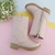 BOTA NUDE CANO ALTO BORDADA FEMININO INFANTIL - comprar online