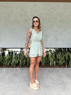 Conjunto Eleonora Blusa + Shorts Verde Folha - Salto do Alto