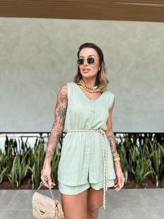 Conjunto Eleonora Blusa + Shorts Verde Folha - loja online