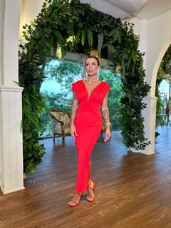 Vestido Gabi Midi Vermelho - Anna Torquato