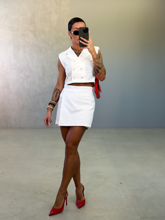 Shorts Saia Catiane Off White - Anna Torquato - loja online