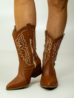 Bota Texana Cano Curto Caramelo - Salto do Alto - comprar online