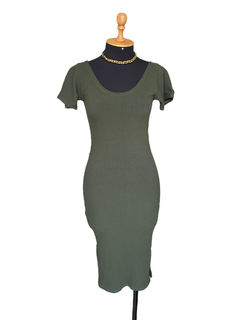 Vestido verde militar - loja online