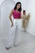 Calça pantalona off white em linho - comprar online