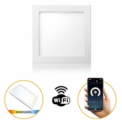 Luminária de Embutir LED Quadrada Smart 24W 3000K-6000K Dimerizável 9855 Gaya