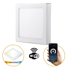 Luminária de Sobrepor LED Quadrada Smart 18W 3000K-6000K Dimerizável 9853 Gaya