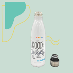 Botella White Only Good Vibes en internet