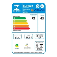 Fogão Atlas 5 Bocas Mônaco Top Glass - loja online