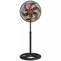 VENTILADOR DE COLUNA VENTISOL TURBO 6 40CM COM 6 PÁS, 3 VELOCIDADES E ALTURA AJUSTÁVEL PRETO