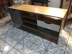 Rack Bancada para TV até 55 com 1 Porta e 2 Gaveta