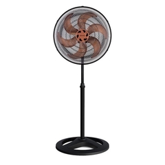 VENTILADOR DE COLUNA VENTISOL TURBO 6 50CM COM 6 PÁS, 3 VELOCIDADES E ALTURA AJUSTÁVEL PRETO