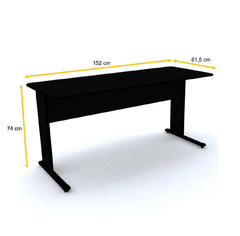 MESA P/ ESCRITÓRIO 152x61 PANDIN MAXXI - PRETO - comprar online