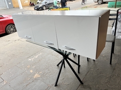 ARMÁRIO AÉREO DE COZINHA COMPACTA 3 PORTAS 120CM 843.33 POQUEMA MÓVEIS BRANCO - comprar online