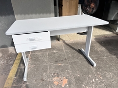 MESA ECONÔMICA 1,20M C/2 GAVETAS CINZA/CINZA