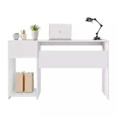 ESCRIVANINHA OFFICE N°2070-127 108CM 1 GAVETA NOTÁVEL MÓVEIS COR BRANCO/NEW