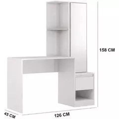 ESCRIVANINHA ARMÁRIO OFFICE MORADA 1 PORTA NICHO E 1 GAVETA BRANCO - DEMÓBILE - Hamil móveis