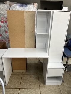 ESCRIVANINHA ARMÁRIO OFFICE MORADA 1 PORTA NICHO E 1 GAVETA BRANCO - DEMÓBILE - comprar online