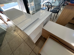 MESA DE ESCRITÓRIO ESCRIVANINHA EM L NOTAVEL N° 2060 REF 127 COM TAMPO GIRATÓRIO E 2 GAVETAS BRANCO NEW/BRANCO - comprar online