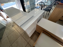 MESA DE ESCRITÓRIO ESCRIVANINHA EM L NOTAVEL N° 2060 REF 127 COM TAMPO GIRATÓRIO E 2 GAVETAS BRANCO NEW/BRANCO na internet