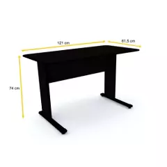 MESA P/ ESCRITÓRIO 121X61 PANDIN MAXXI - PRETO MX120 - comprar online