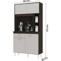 ARMÁRIO PARA COZINHA KIT DUDA 90 CM 881.79 CHOCOLATE OFF WHITE – POQUEMA na internet