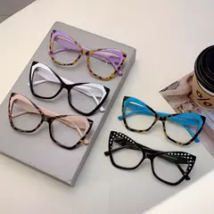 Óculos de Grau Feminino Eye Glam - Design Olho de Gato em Cores Fashion e Exclusivas