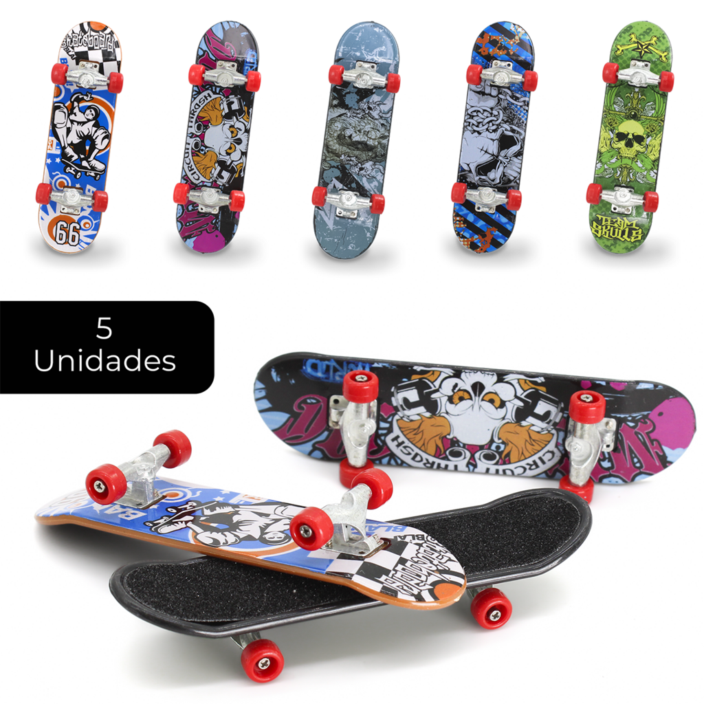 Skate De Dedo Profissional Com Lixa + Ferramentas E Rodinhas