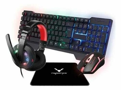 Kit Gamer Wesdar KM6 Mouse Teclado Pad Auriculares