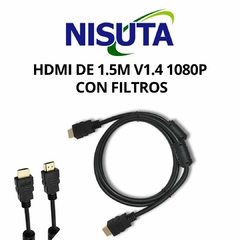 Cable HDMI Nisuta alta calidad Ficha dorada 1.5Mts en internet