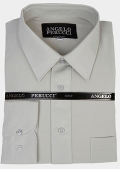 Camisa de oferta Angelo Perucci Gris Manga Larga $199MXN