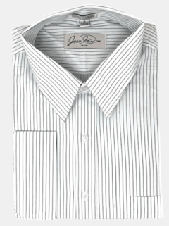 Camisa doble puño blanca con rayas negras Jean Miró
