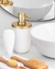 Kit Dispenser Sabonete Líquido + Porta Escovas e Pasta de Dente Branco e Dourado Fosco Gold - comprar online