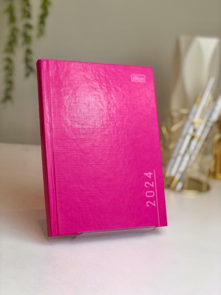 Agenda Espiral Diária 11,7 x 16,4 cm Pepper Rosa 2024 - Pepper - Agendas,  Agenda Executiva - Tilibra