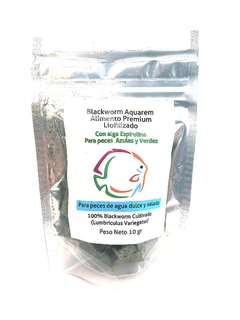 Blackworm con Espirulina alga. 10 gr. Aquarem