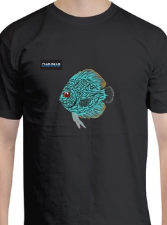 Playeras alusivas a los peces y plecos. Discus Río Amazon