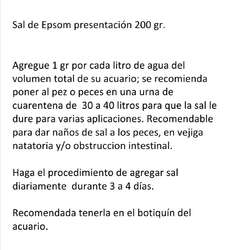 Sal de Epsom para Acuario 200 gr - comprar en línea