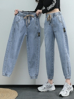 Calças jeans de cintura alta feminina, harém vintage, jeans de namorado,  tamanho grande, calça casual, moda, 5XL - AliExpress