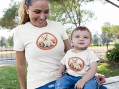 Camiseta Mãe e filho dog