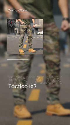 Pantalon Tactico Militar IX7 Camu - Tactico by Safety GRAM