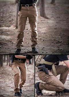 Pantalon Tactico Militar IX7 Lona de Algodon Negro - Tactico by Safety GRAM