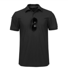 Playera Tactica Militar Tipo Polo Negro