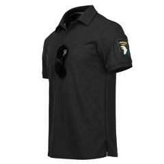 Playera Tactica Militar Tipo Polo Negro - comprar en línea