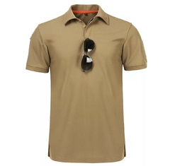 Playera Tactica Militar Tipo Polo Caqui