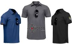 Playera Tactica Militar Tipo Polo Azul en internet