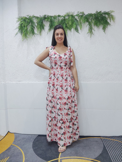 Vestido longo floral Paty na internet