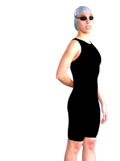 Body Unitardo 895, largo 3 a la rodilla, espalda en T con cierre para Mujer, tela Anticlor - online store