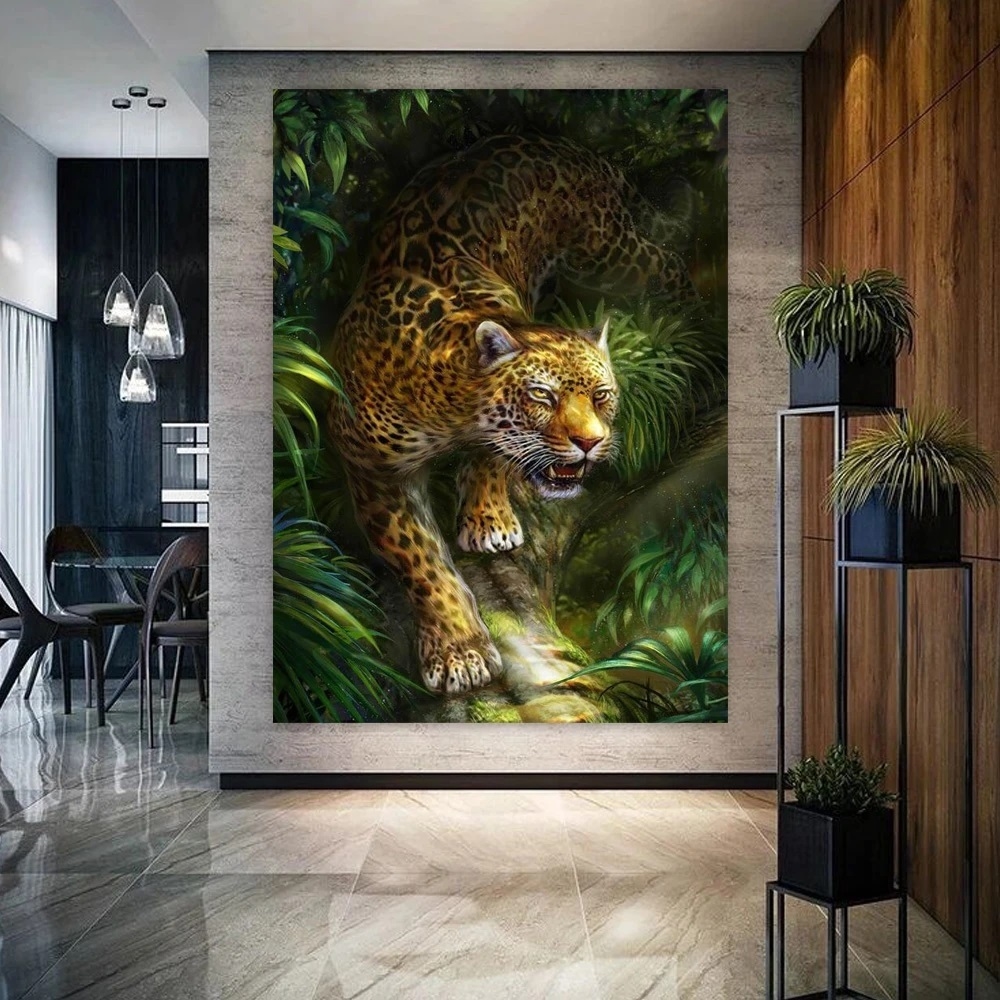 Quadro Decorativo Onça Pintada Amazônia